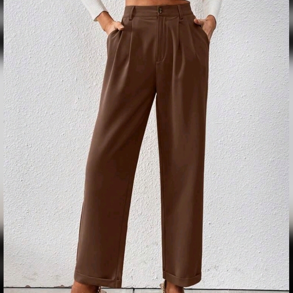 Women's Casual/Office Solid Color Tapered Pants - Picture 3 of 4